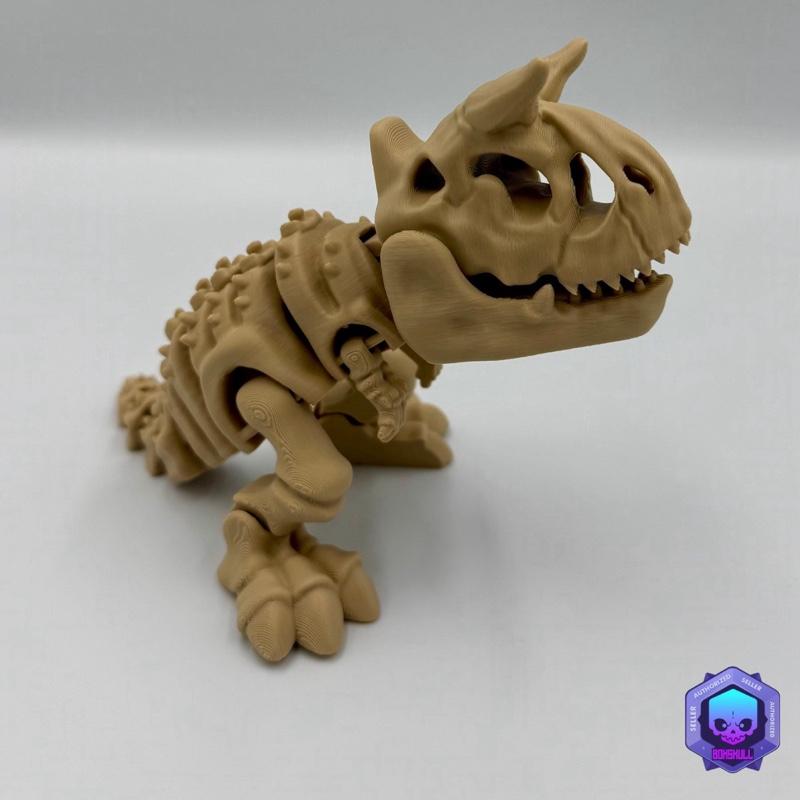 Boxskull 3D Carnotaurus Skeleton Model - Detailed 3D-Printed Articulated Dinosaur Statue  for Collectors & Paleontology Fans