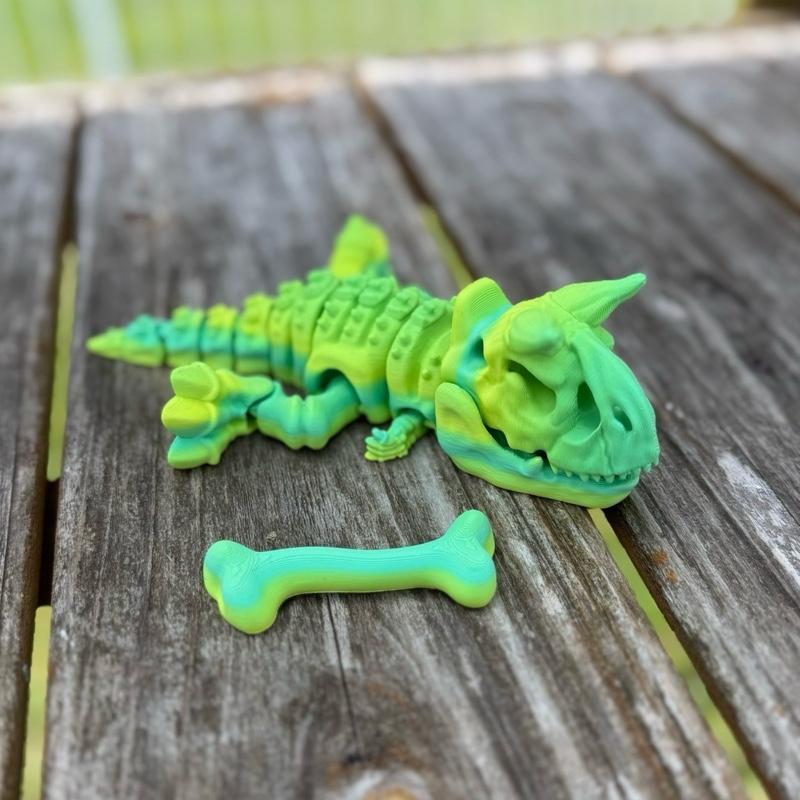 Boxskull 3D Carnotaurus Skeleton Model - Detailed 3D-Printed Articulated Dinosaur Statue  for Collectors & Paleontology Fans