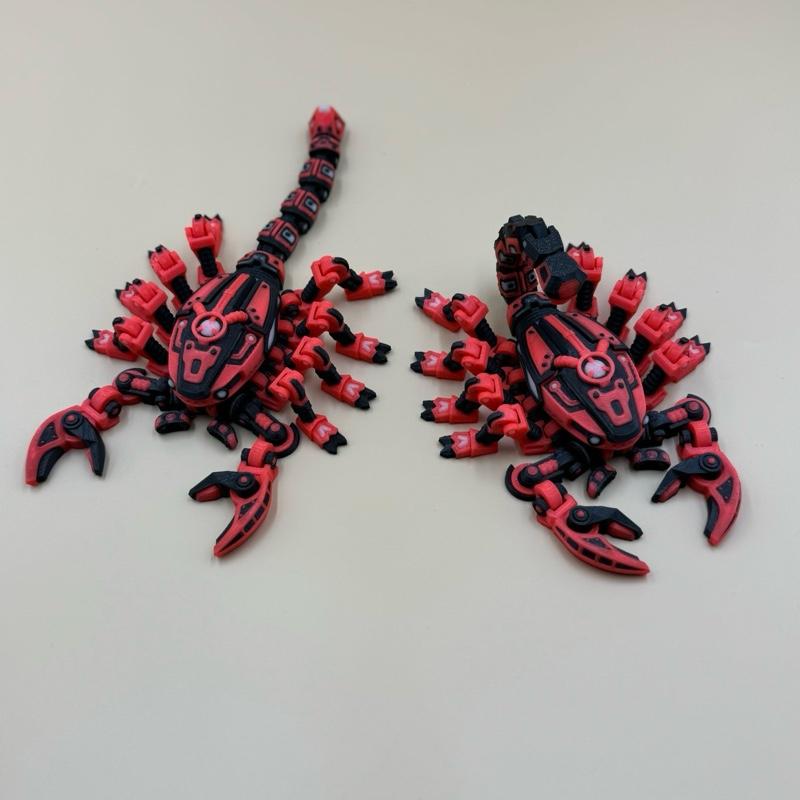 Cyber Scorpion - 3D Printed Mech Inspired Articulated Tail & Limbs Sci Fi Aesthetic Bio Mechanical Design Perfect for Desk Shelf Display Gifts Kids Adults