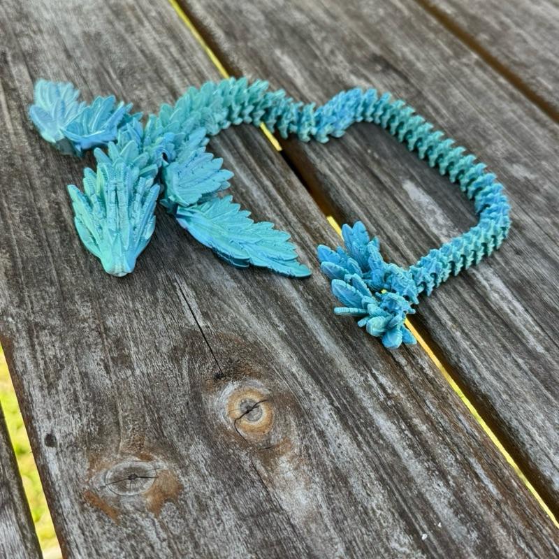 Serpent Dragon - 3D Printed Articulated Dragon with Spikes & Flexible Body - Perfect Desk Companion or Unique Gift