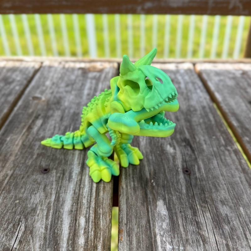 Boxskull 3D Carnotaurus Skeleton Model - Detailed 3D-Printed Articulated Dinosaur Statue  for Collectors & Paleontology Fans
