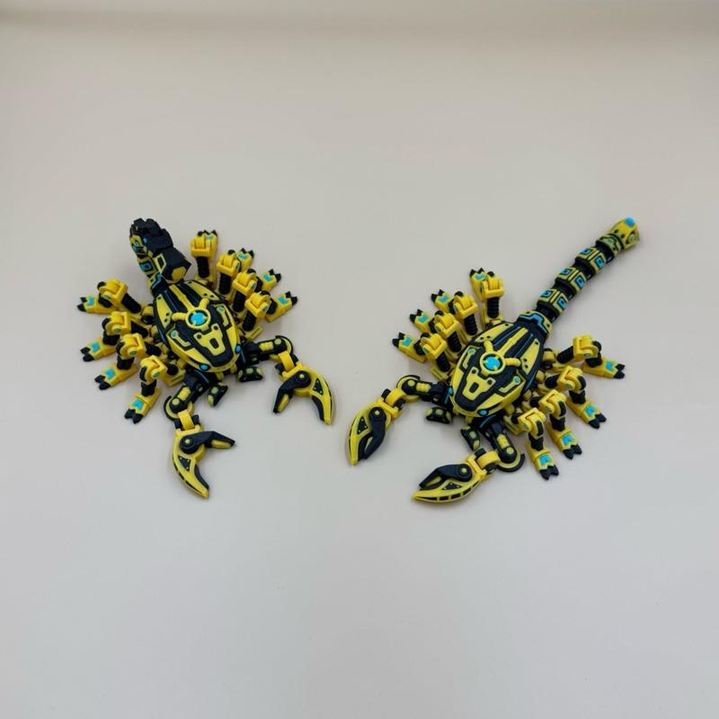 Cyber Scorpion - 3D Printed Mech Inspired Articulated Tail & Limbs Sci Fi Aesthetic Bio Mechanical Design Perfect for Desk Shelf Display Gifts Kids Adults
