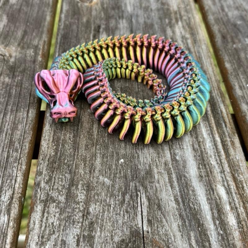 Skeleton Snake - Creepy Cool Gothic Decor for Snake Lovers Spooky Ornaments