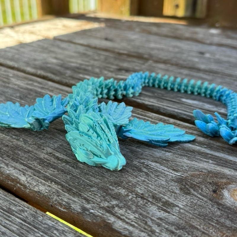 Serpent Dragon - 3D Printed Articulated Dragon with Spikes & Flexible Body - Perfect Desk Companion or Unique Gift